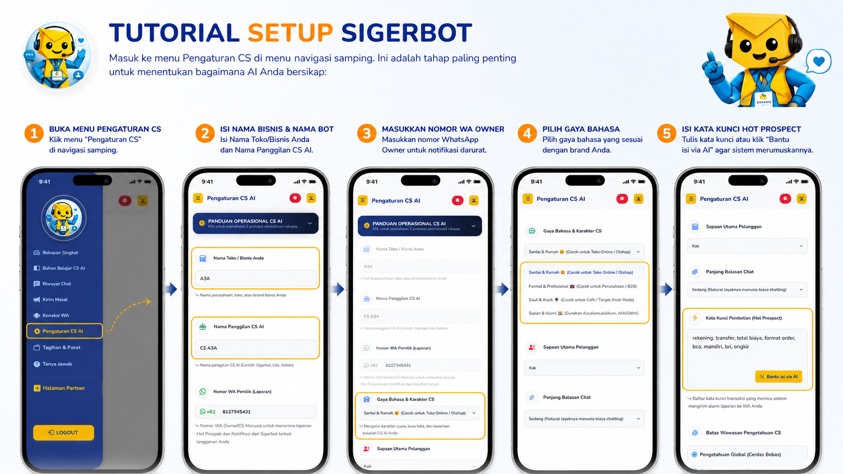 Panduan Pengaturan CS AI Sigerbot